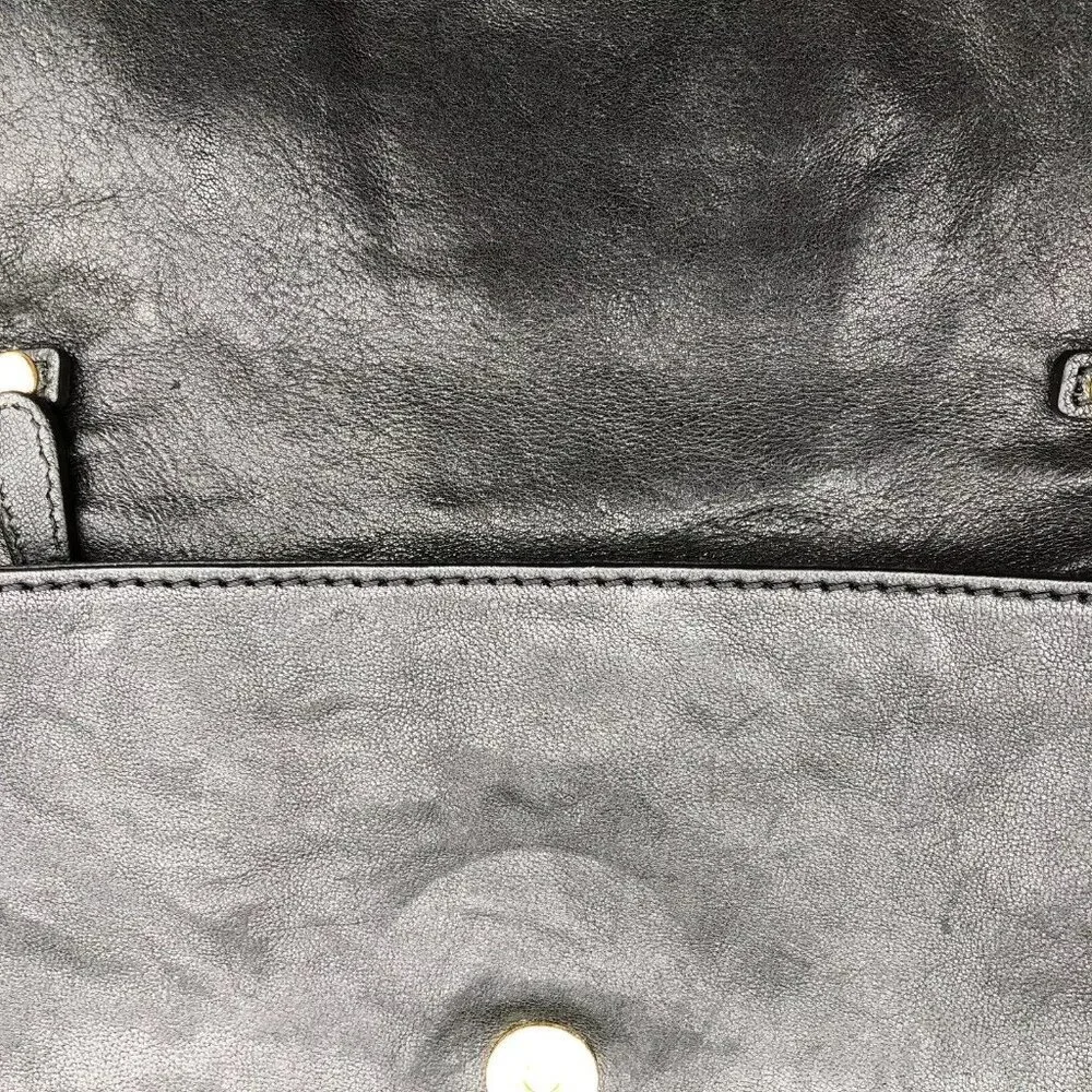 MICHAEL KORS Fulton Bombe Crossbody Purse Convertible Clutch Leather Bag Black‌